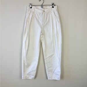 Pilcro Anthropologie Pleated Balloon Pants White